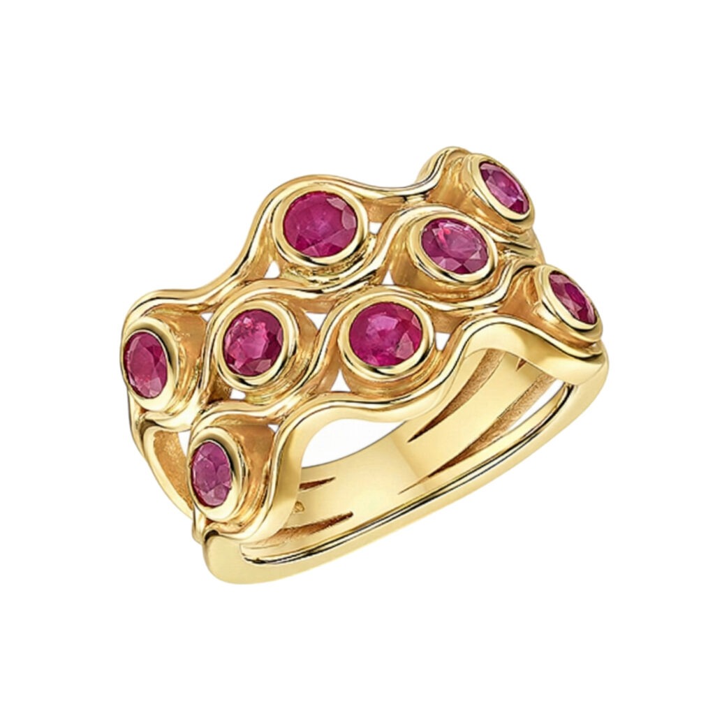 The Burmese Ruby Wave Ring